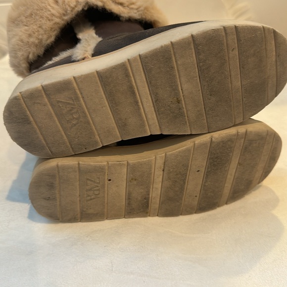 Zara fold over fur boots 30 - Picture 4 of 6